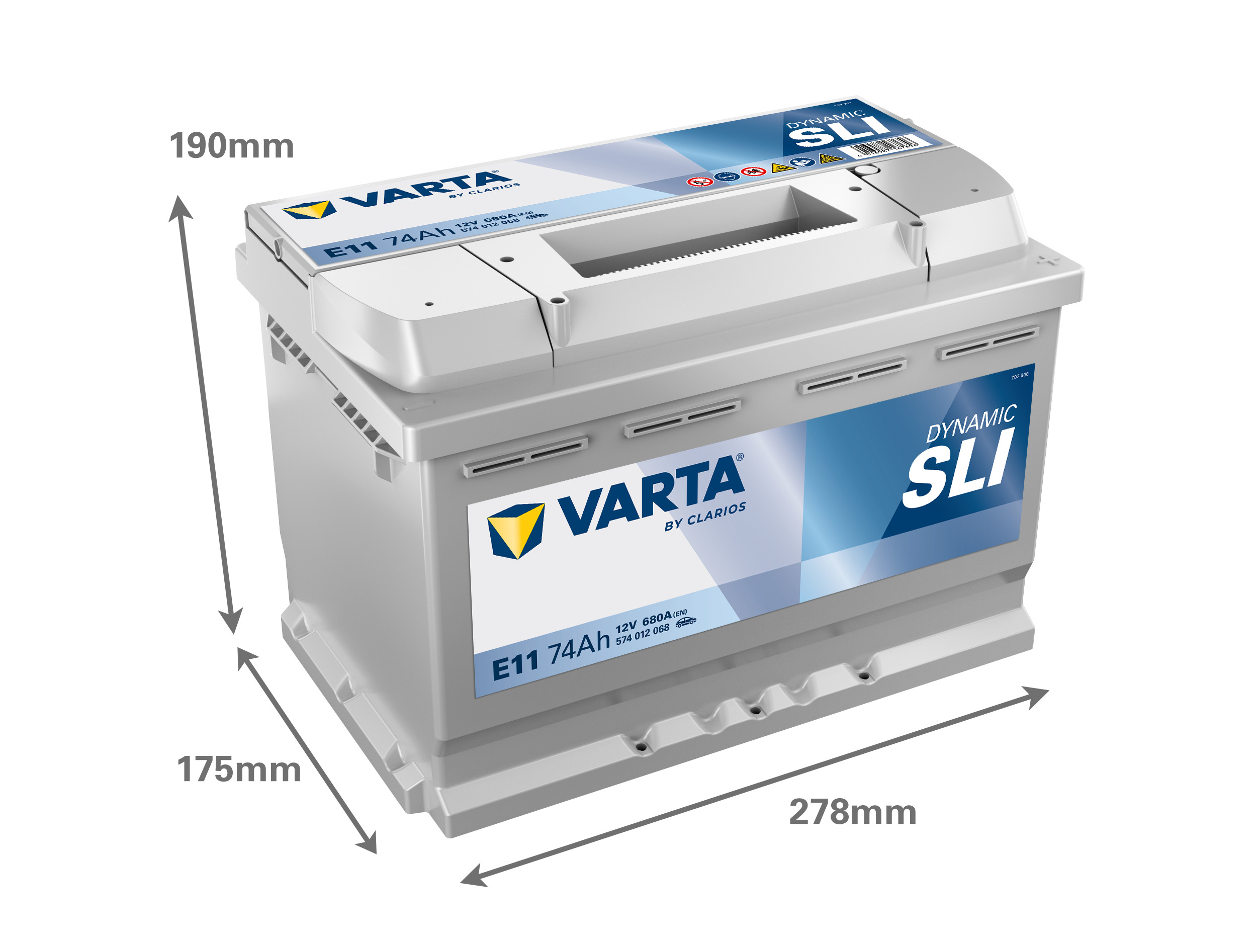 Varta 74Ah 574012