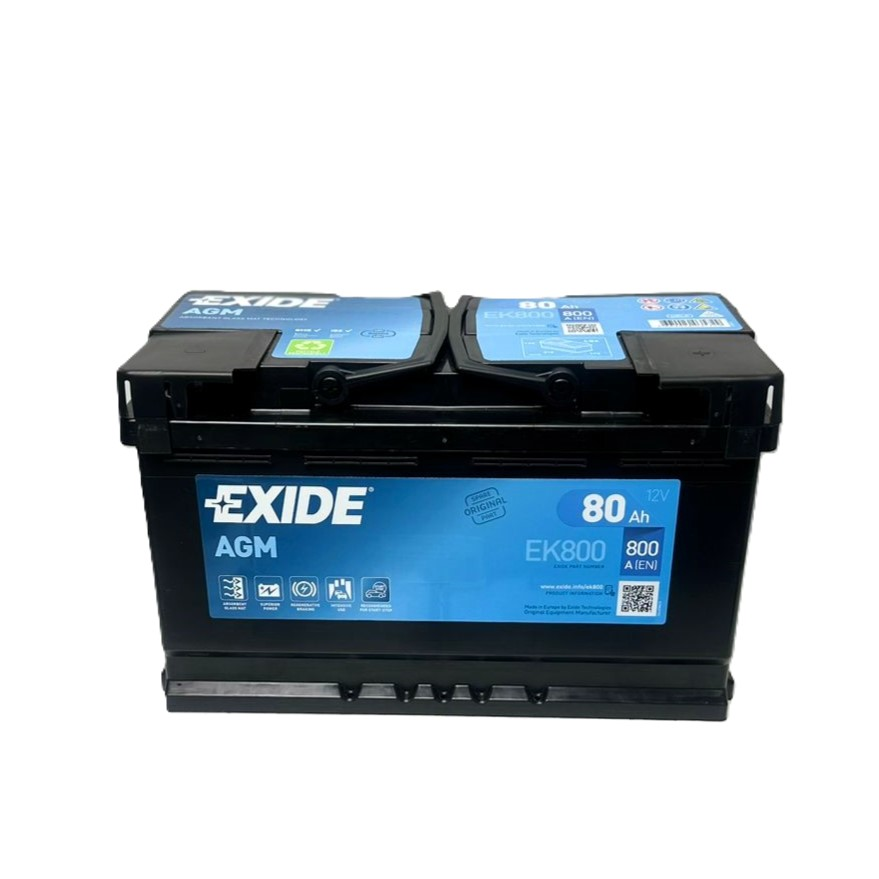 EXIDE AGM EK800 80Ah -/+